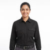 Men & Women Black Shirt Dark Grey Trouser Work Uniform Set
