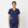 Navy Blue V-Neck Scrub Suit