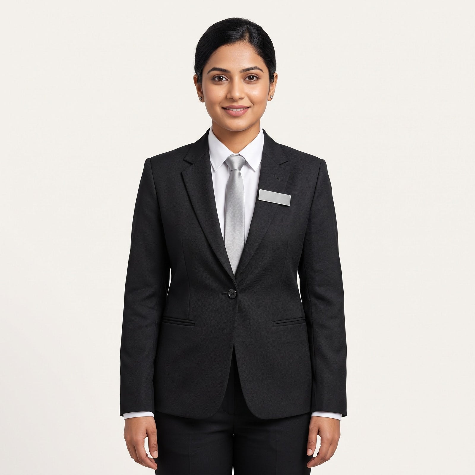 Black Blazer with Tie Restaurant Captain Uniform Set
