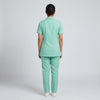 Mint green Women's Nurse Uniform, Half Sleeve with White Piping