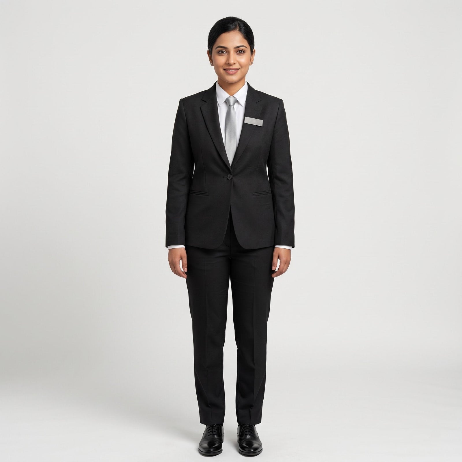 Black Blazer with Tie Restaurant Captain Uniform Set