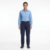 Men & Women Sky Blue Shirt Navy Trouser Work Uniform Set