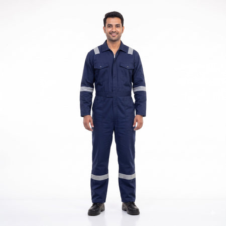 Navy Blue Full-Body Boiler Suit