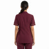 Burgundy Housekeeping Uniform with Gold Tipping