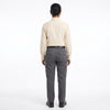 Men & Women Cream Shirt Dark Grey Trouser Work Uniform Set
