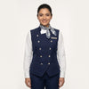 Women's Navy Double-Breasted Vest Reception Uniform Set
