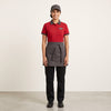 Red Polo with Grey Apron Food Service Uniform Set