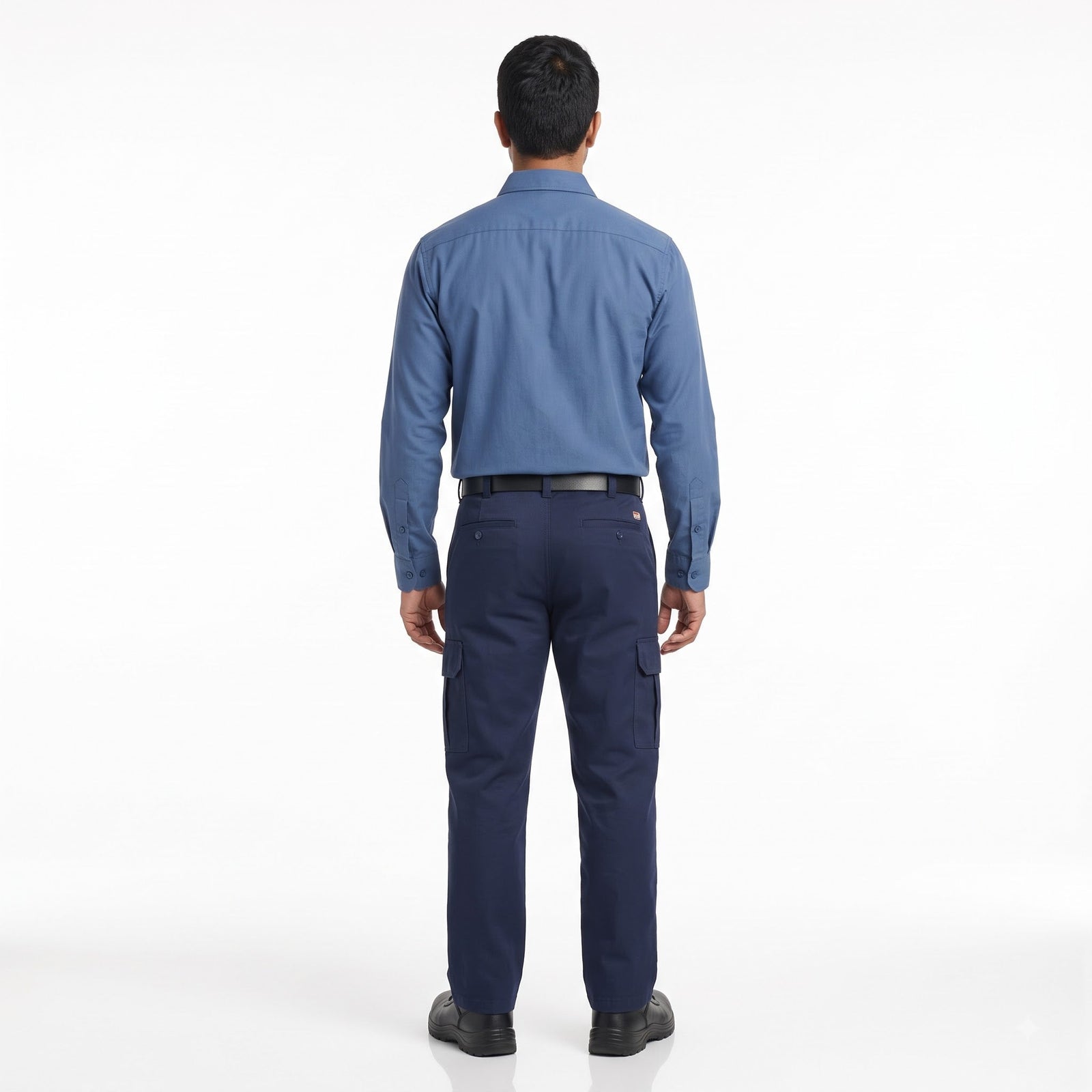 Men & Women Blue Shirt Navy Trouser Work Uniform Set