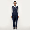 Women's Navy Double-Breasted Vest Reception Uniform Set