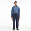 Men & Women Blue Shirt Navy Trouser Work Uniform Set