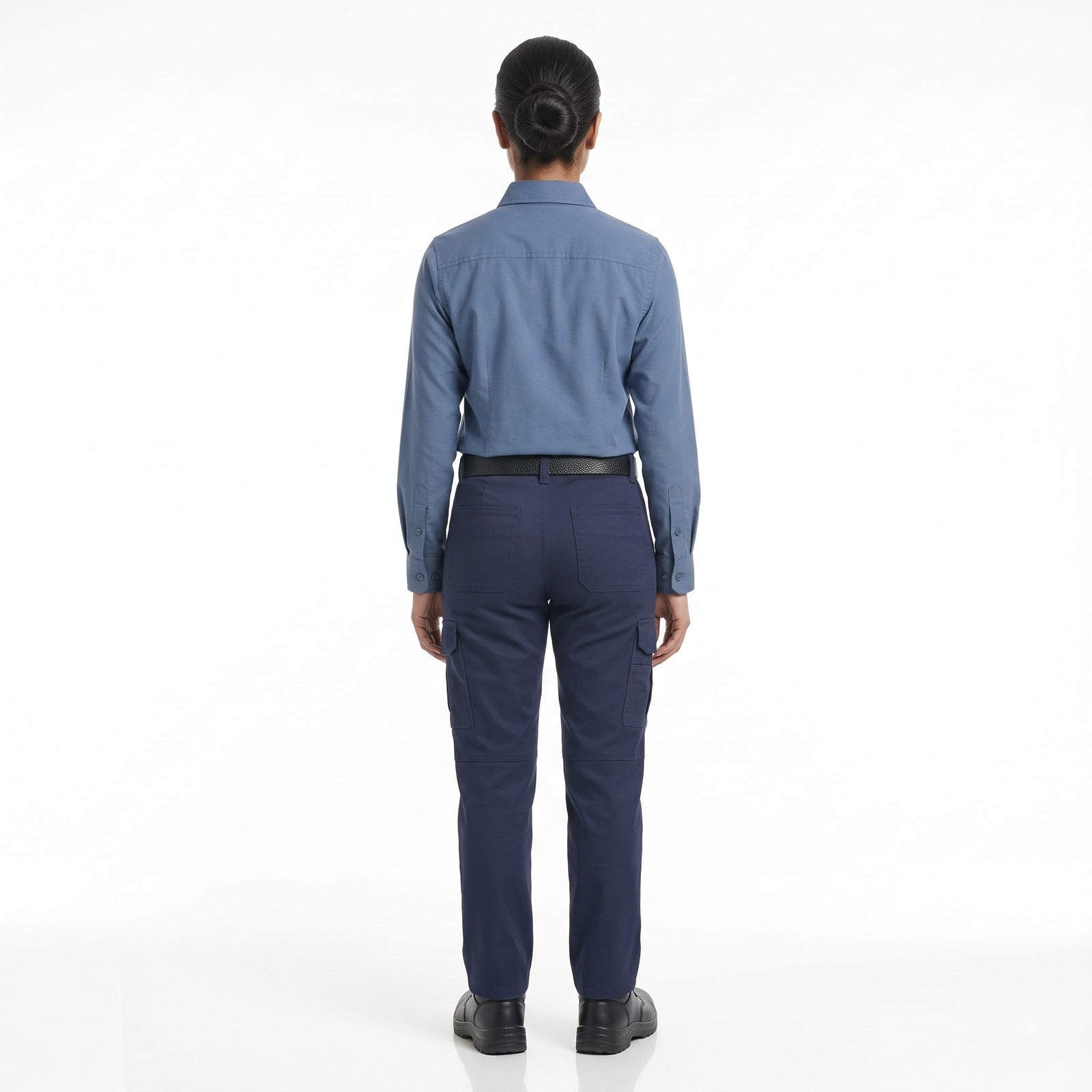 Men & Women Blue Shirt Navy Trouser Work Uniform Set