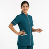 Teal Housekeeping Uniform with White Tipping