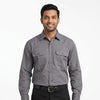 Men & Women Grey Shirt Black Trouser Work Uniform Set