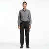 Men & Women Grey Shirt Black Trouser Work Uniform Set