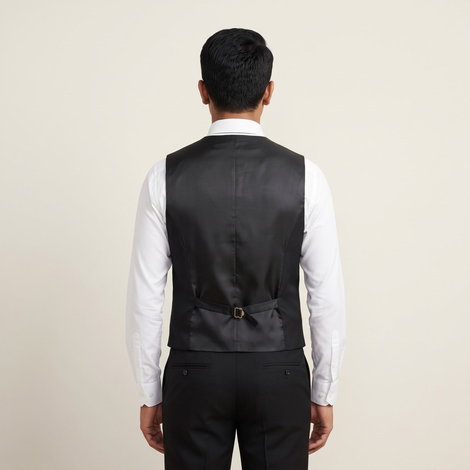 Black Waistcoat with Bow Tie Waitress Uniform Set