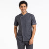 Charcoal Grey Housekeeping Uniform with Contrast Tipping