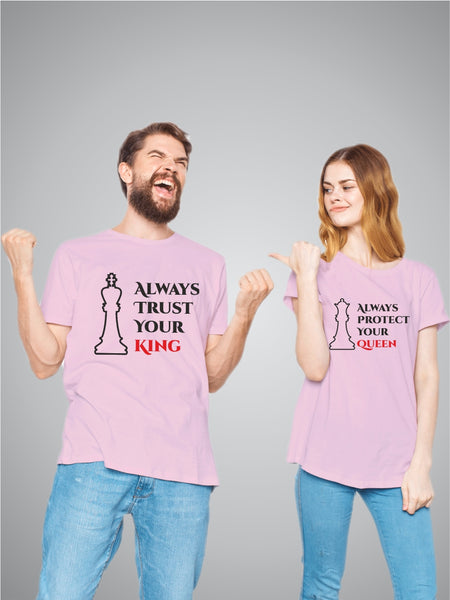 Always trust your king & Queen couple T-shirts Design