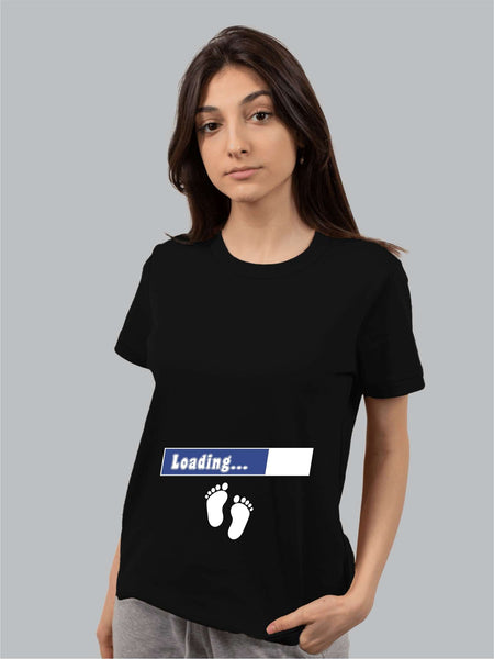 Baby Loading With Foot Print T-shirt