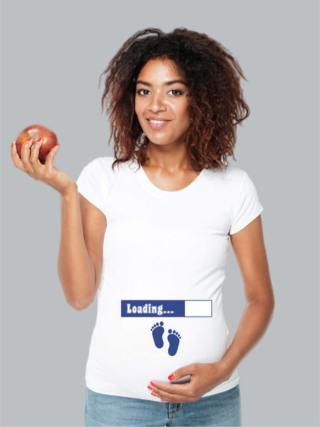 Baby Loading With Foot Print T-shirt