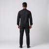 Black Chef Coat with Red Contrast Piping