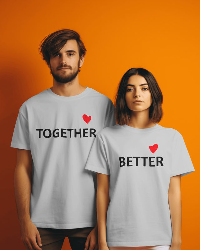 Better Together Couple Tshirts For Pre Wedding Buy Online DeshiDukan Tshirt Lounge