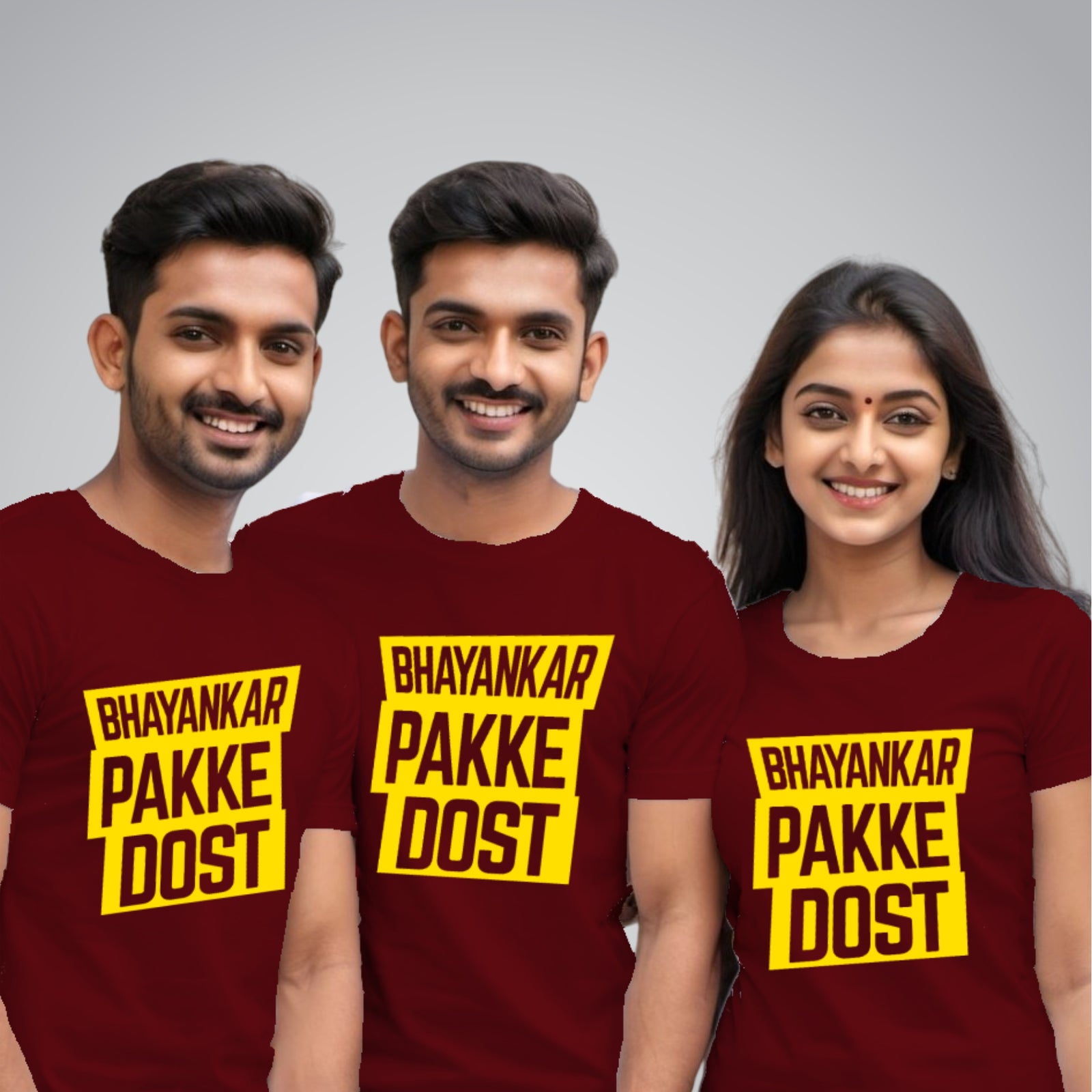 Bhayankar Pakke Dost - T-Shirts For Friends (Pack of 1)