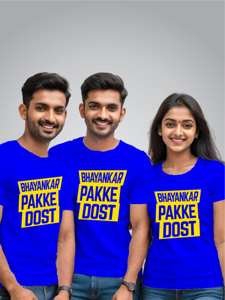 Bhayankar Pakke Dost - T-Shirts For Friends (Pack of 1)