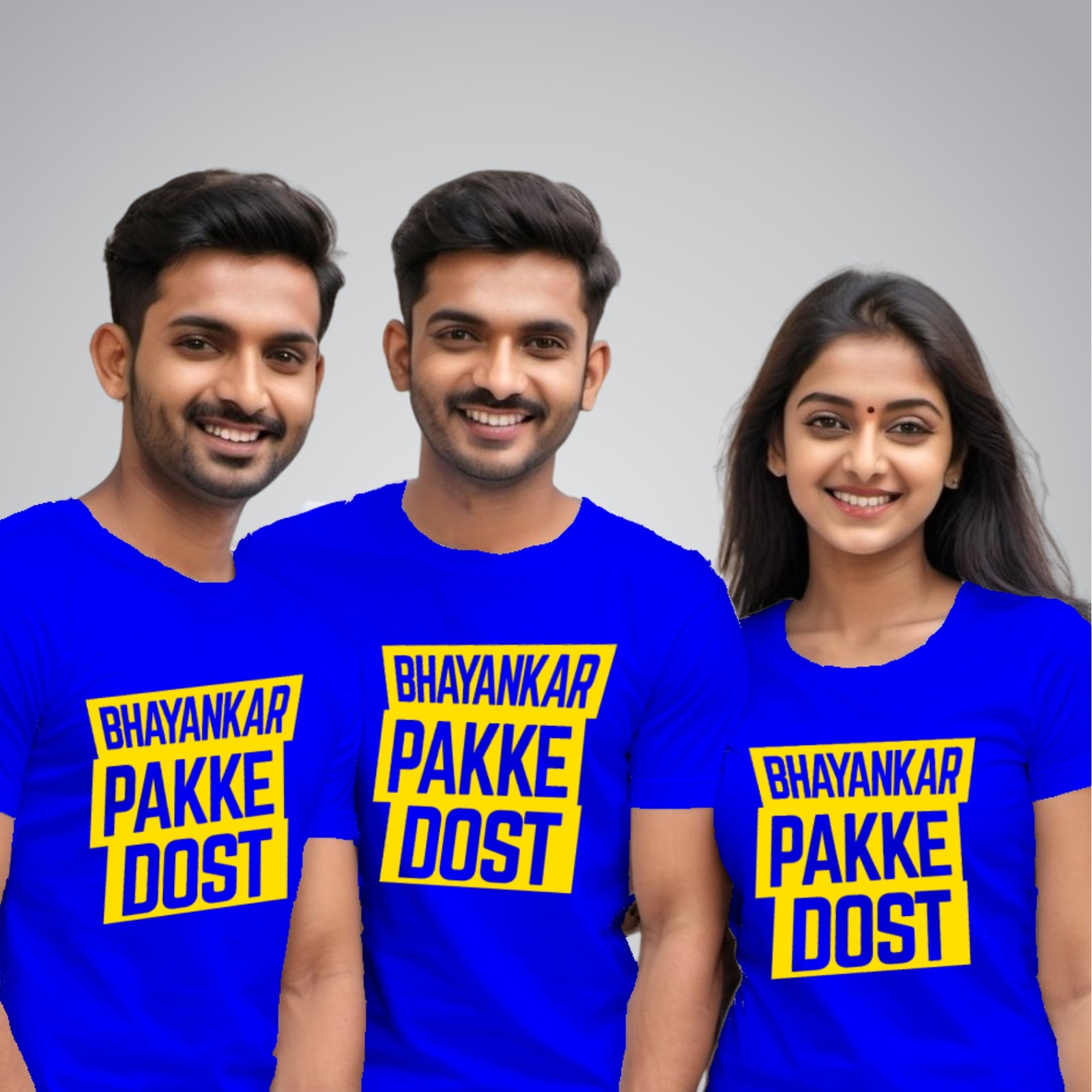 Bhayankar Pakke Dost - T-Shirts For Friends (Pack of 1)