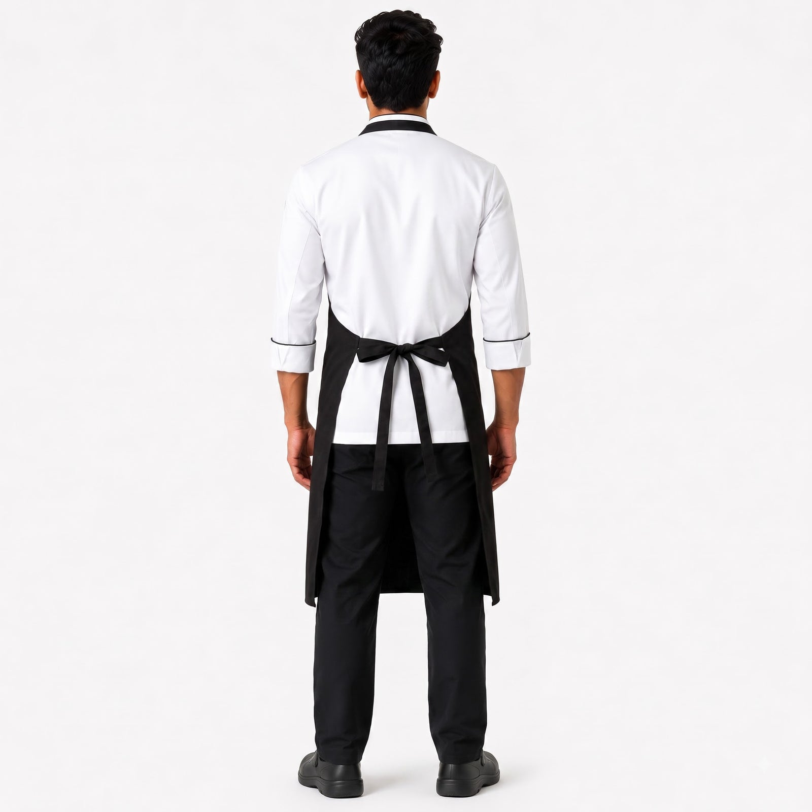 Balck Cotton Apron with Front Pocket
