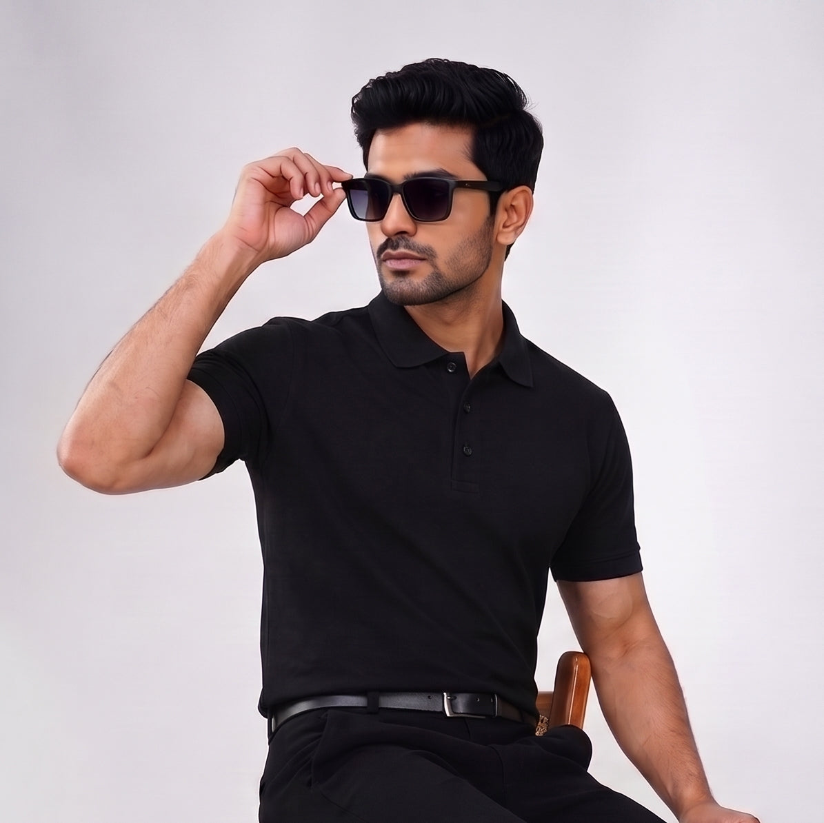 LOOMBA FRUGAL Premium Cotton-Blend Polo T-Shirt