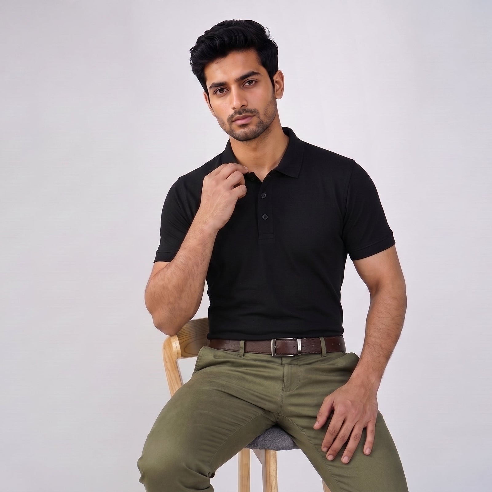 Industrial Back Office Uniform | LOOMBA PRIME Premium Cotton-Polyester Polo T-Shirt
