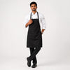 Balck Cotton Apron with Front Pocket