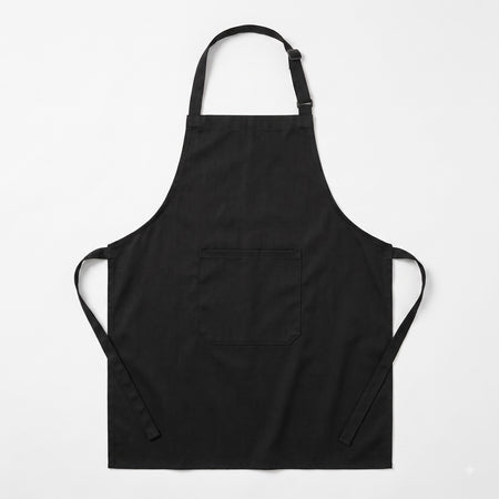 Balck Cotton Apron with Front Pocket