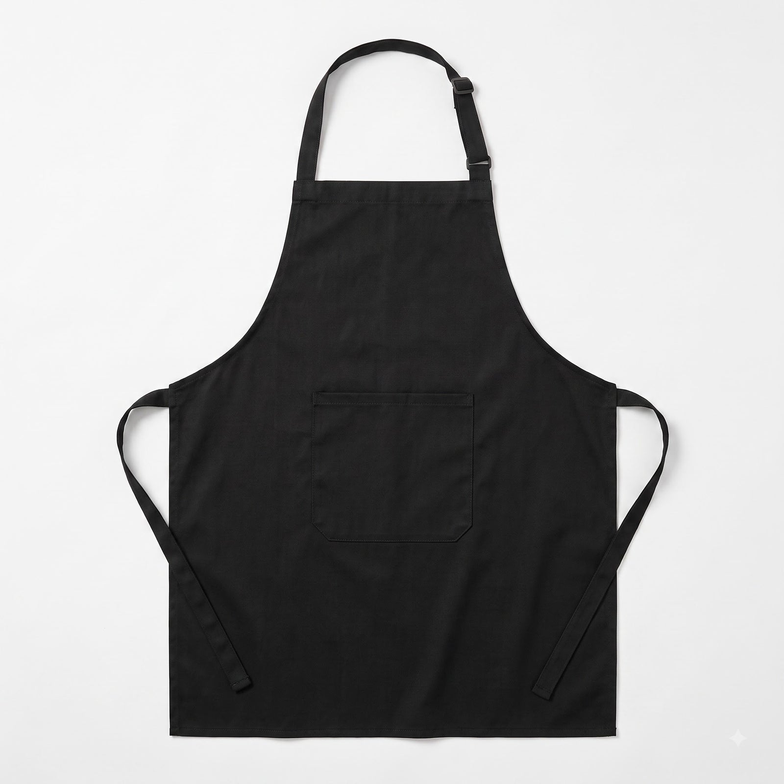 Balck Cotton Apron with Front Pocket