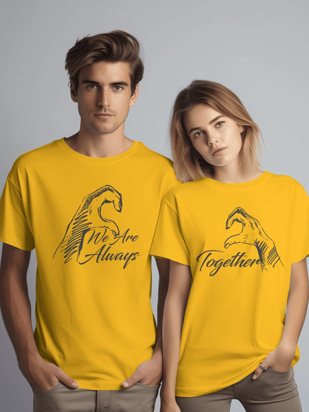 We are always together couple tshirt pair