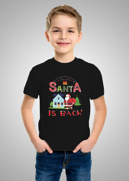 Santa Is Back Kids Cotton T-shirt