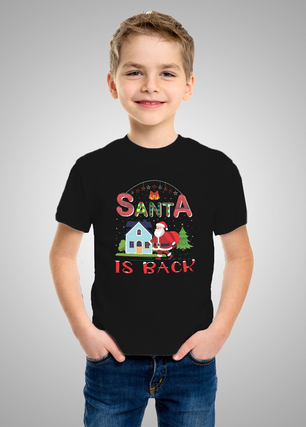 Santa Is Back Kids Cotton T-shirt