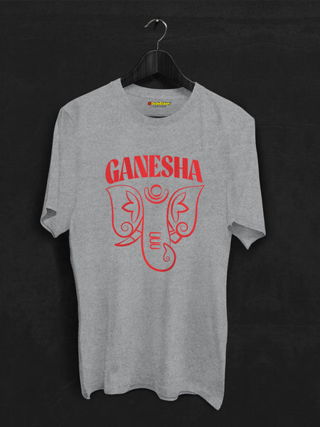 Ganesha Text With Ganpati Face T-shirt