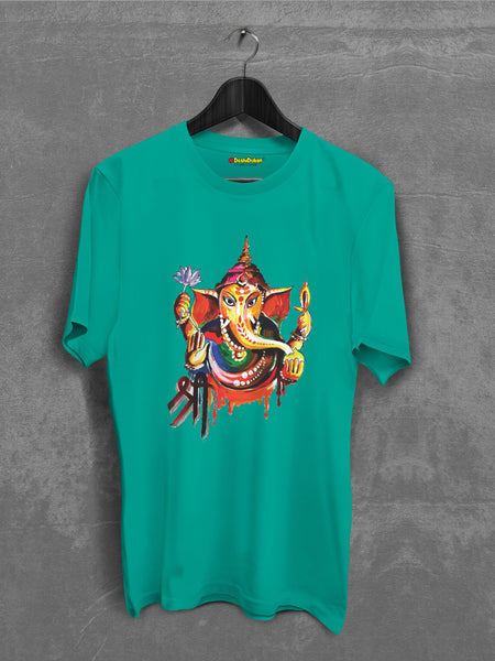 Water Color Shree With ganpati T-shirt