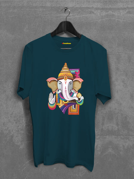 Multi Color Ganpati Illustration T-shirt