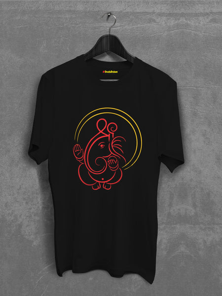 Shree Text Shape Ganpati T-shirt