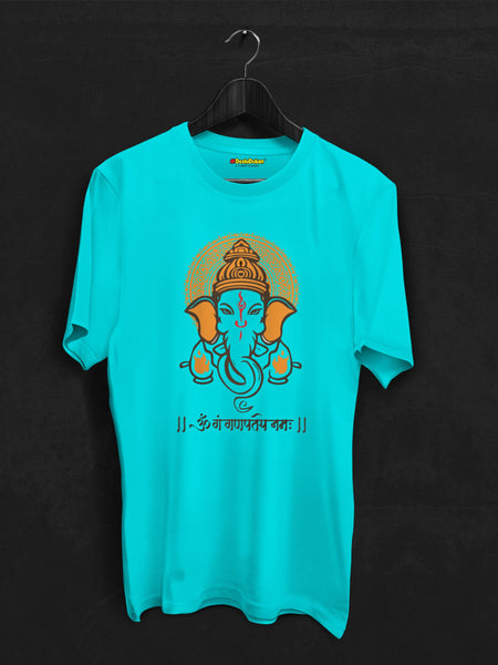 Ganpati Mantra with Vector Ganpati T-shirt