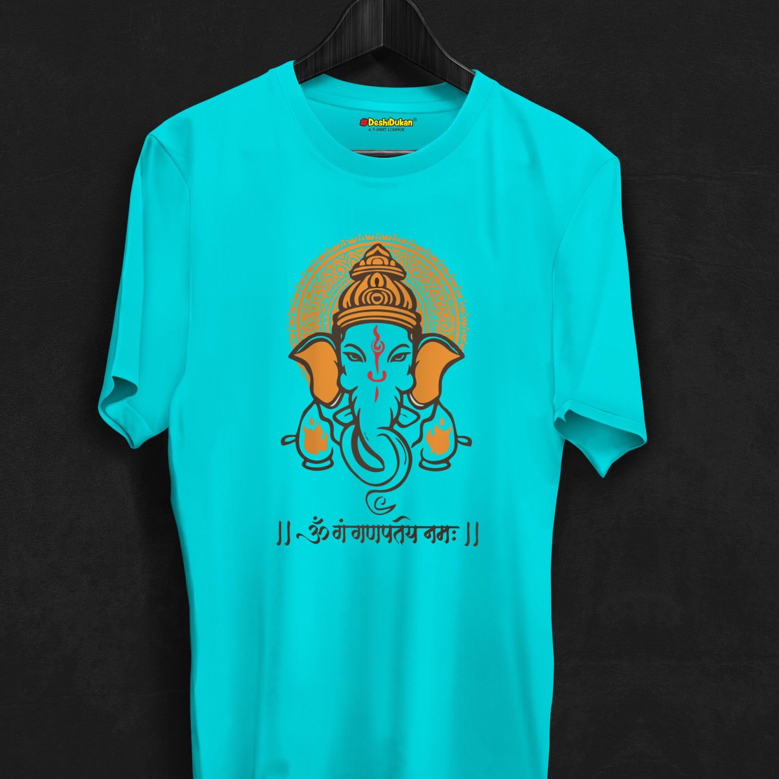 Ganpati Mantra with Vector Ganpati T-shirt