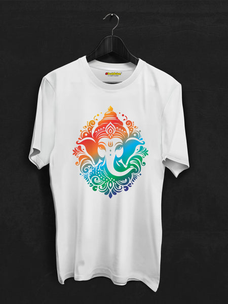 Ganesh Bold Rainbow Vector T-shirt