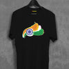 Tricolor Flag In Glitch Effect India T-shirt