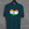 Tricolor In Heart Flag  Cotton T-shirt