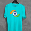India Flag In Circuler Cotton T-shirt