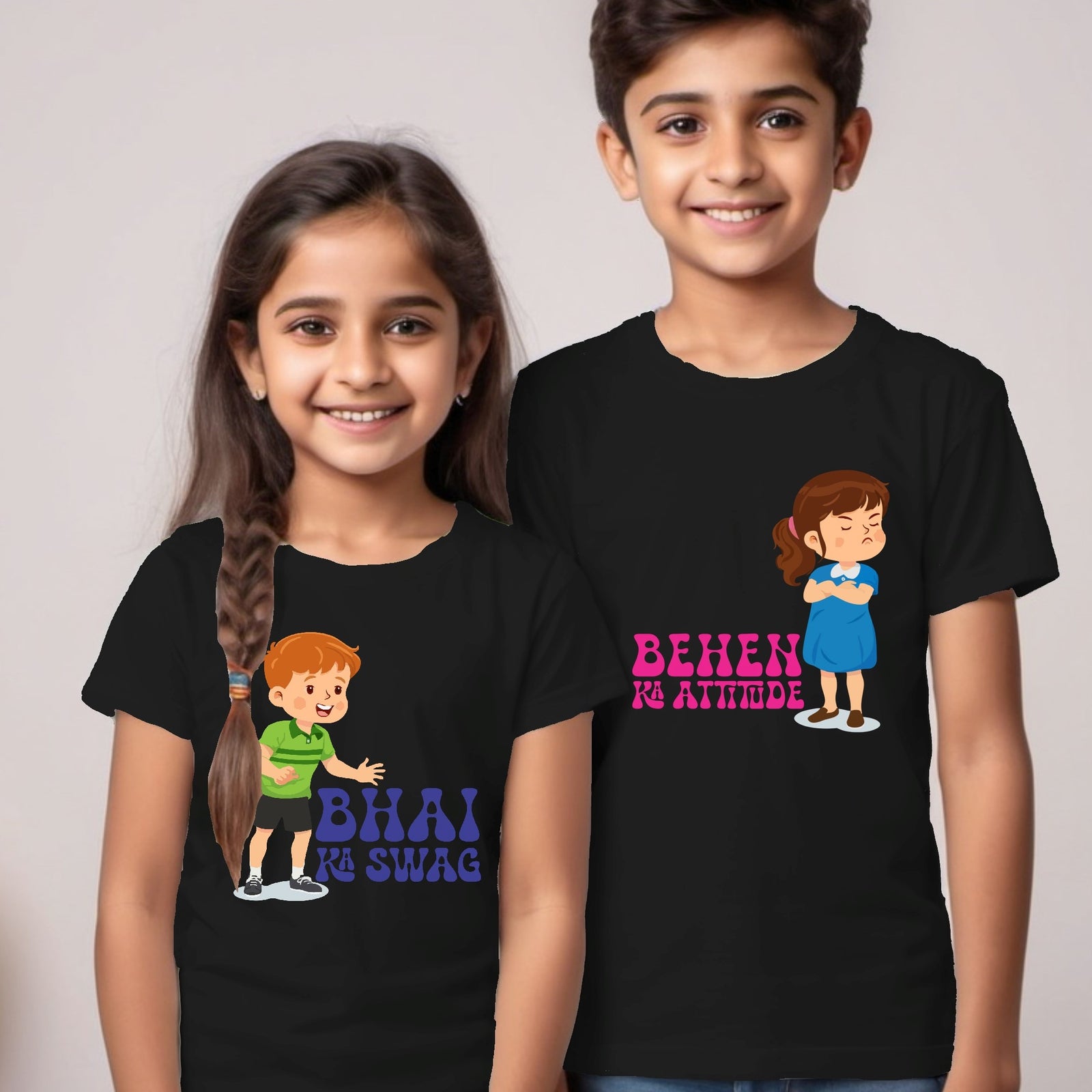 Bhai Bahan Ki Jodi Rakhi T-shirt for Brother Sister