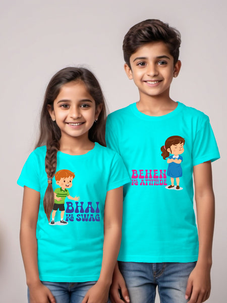 Bhai Bahan Ki Jodi Rakhi T-shirt for Brother Sister