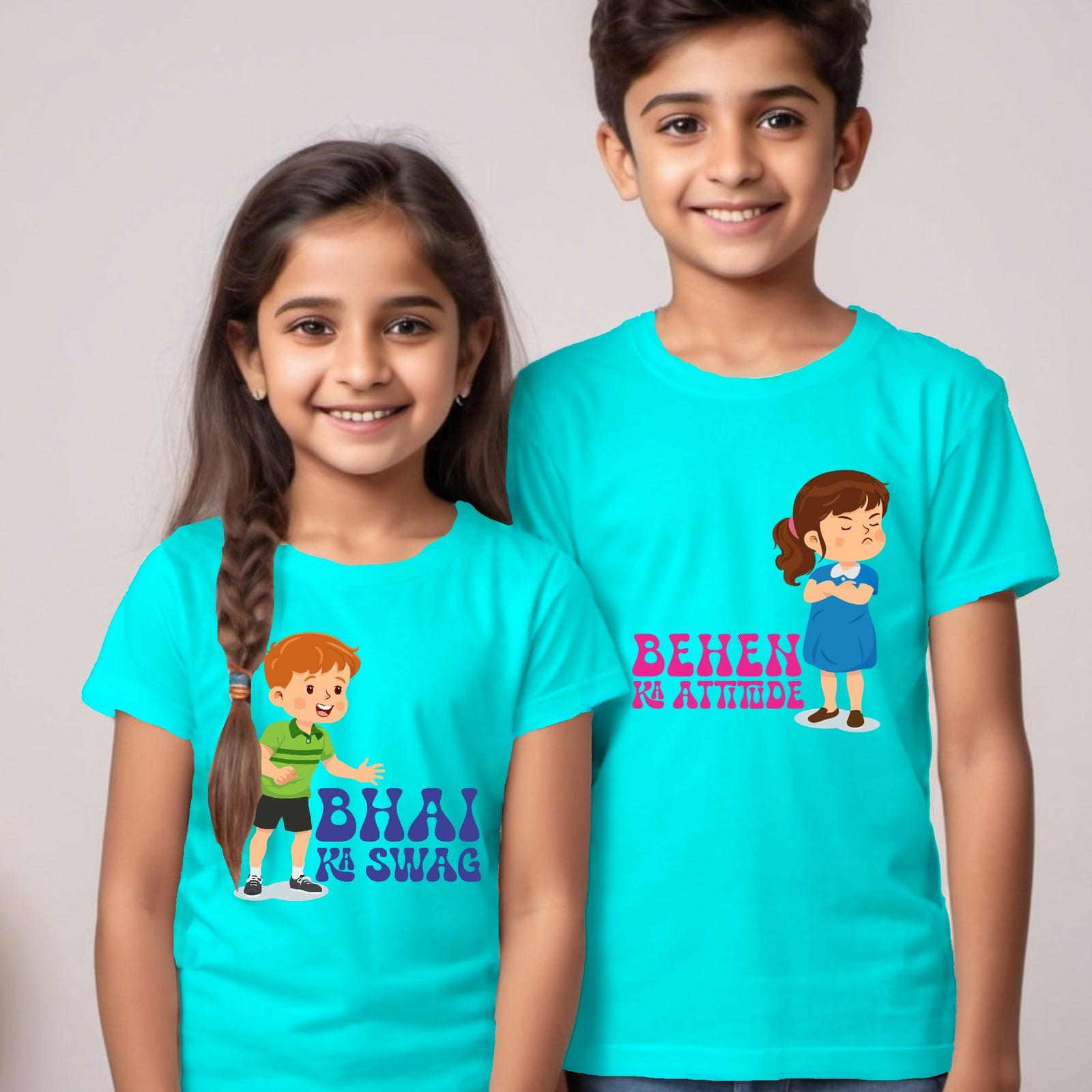 Bhai Bahan Ki Jodi Rakhi T-shirt for Brother Sister